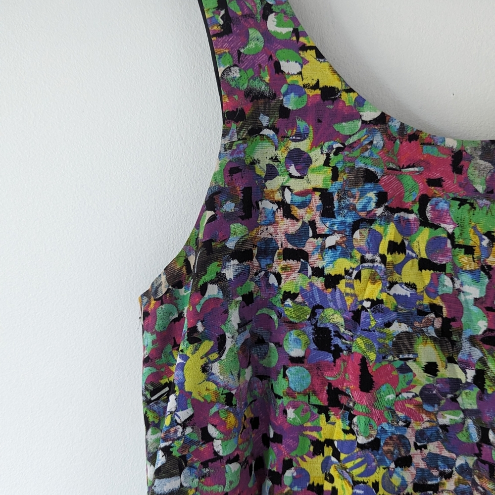 Topshop Purple and Pink Floral Jumpsuit Sleeveless Wide Leg